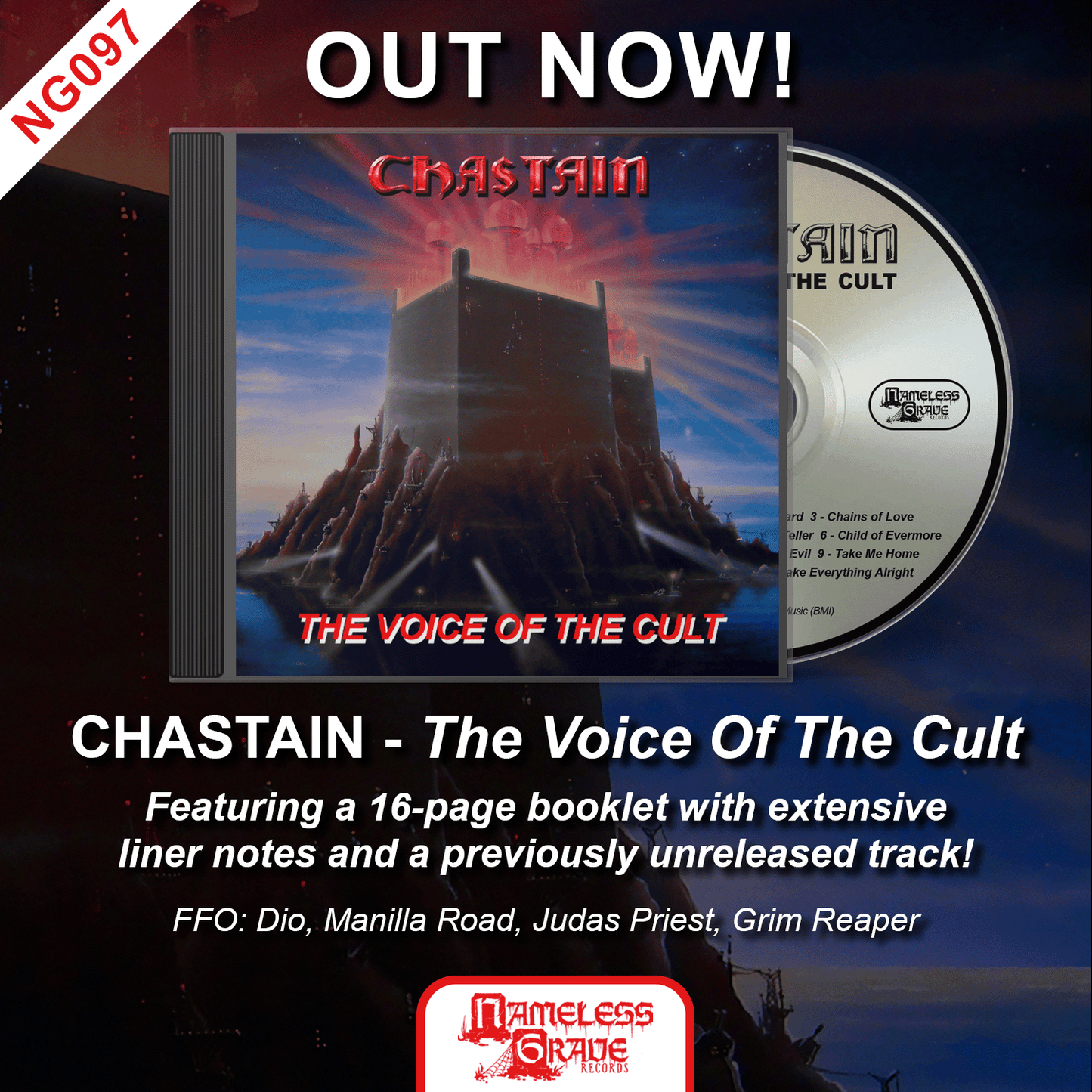 Chastain - The Voice of the Cult CD – Nameless Grave Records
