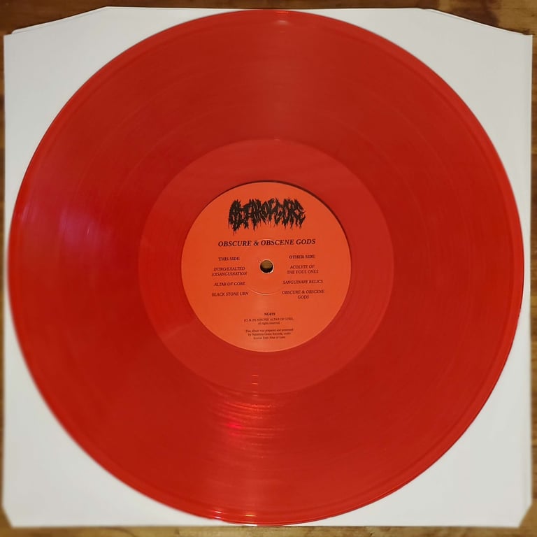 Altar of Gore - Obscure & Obscene Gods LP REPRESS