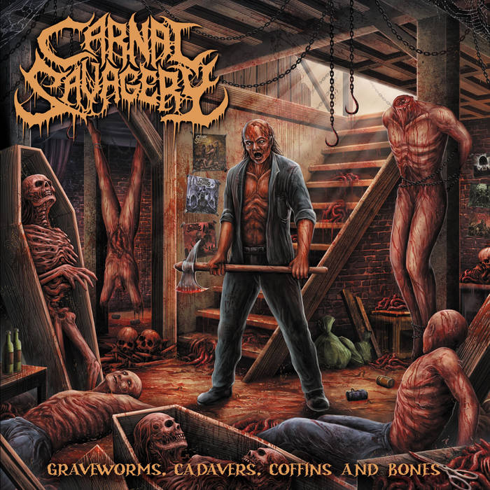 Carnal Savagery - Graveworms, Cadavers, Coffins and Bones LP